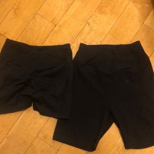 2 pairs of Amazon cross waist biker short